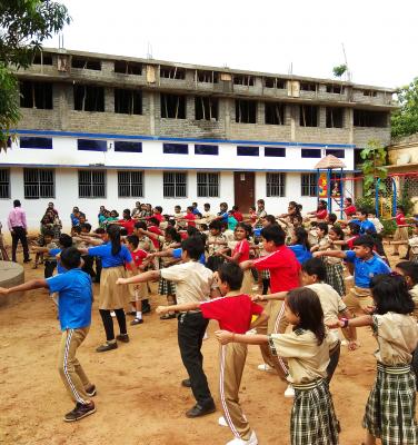 Students at Sports Day